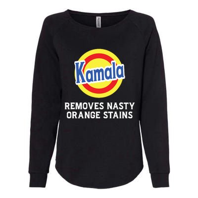 Vote Kamala Removes Nasty Orange Stains Detergent Funny Womens California Wash Sweatshirt