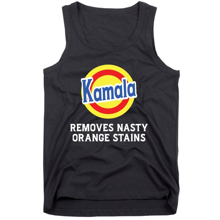 Vote Kamala Removes Nasty Orange Stains Detergent Funny Tank Top