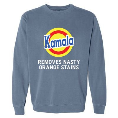 Vote Kamala Removes Nasty Orange Stains Detergent Funny Garment-Dyed Sweatshirt