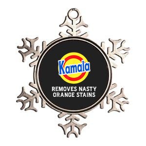 Vote Kamala Removes Nasty Orange Stains Detergent Funny Metallic Star Ornament