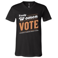 Vote Kamala Removes Nasty Orange Stains Funny V-Neck T-Shirt