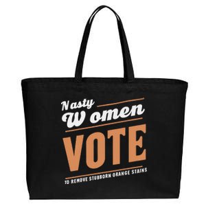 Vote Kamala Removes Nasty Orange Stains Funny Cotton Canvas Jumbo Tote