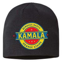 Vote Kamala Removes Nasty Orange Stains Funny Sustainable Beanie