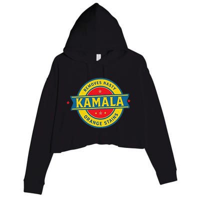 Vote Kamala Removes Nasty Orange Stains Funny Crop Fleece Hoodie