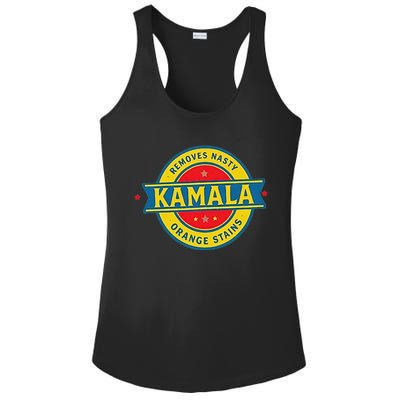 Vote Kamala Removes Nasty Orange Stains Funny Ladies PosiCharge Competitor Racerback Tank