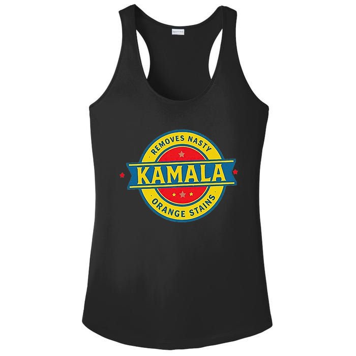 Vote Kamala Removes Nasty Orange Stains Funny Ladies PosiCharge Competitor Racerback Tank