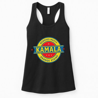 Vote Kamala Removes Nasty Orange Stains Funny Women's Racerback Tank