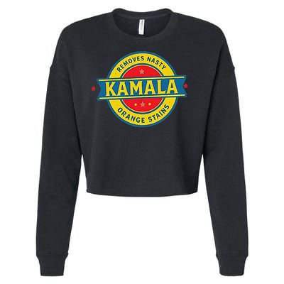 Vote Kamala Removes Nasty Orange Stains Funny Cropped Pullover Crew