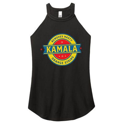 Vote Kamala Removes Nasty Orange Stains Funny Women's Perfect Tri Rocker Tank