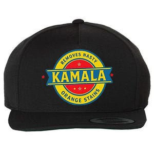 Vote Kamala Removes Nasty Orange Stains Funny Wool Snapback Cap