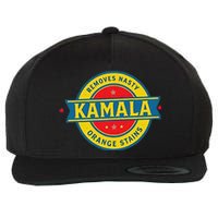 Vote Kamala Removes Nasty Orange Stains Funny Wool Snapback Cap