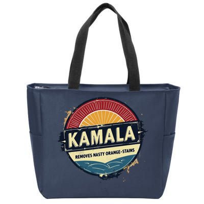 Vote Kamala Removes Nasty Orange Stains Funny Zip Tote Bag