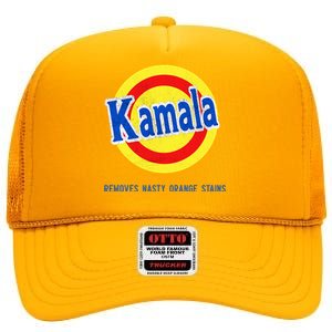 Vote Kamala Removes Nasty Orange Stains High Crown Mesh Back Trucker Hat