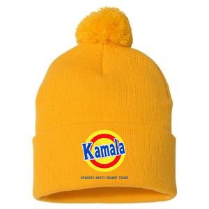 Vote Kamala Removes Nasty Orange Stains Pom Pom 12in Knit Beanie