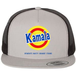 Vote Kamala Removes Nasty Orange Stains Flat Bill Trucker Hat