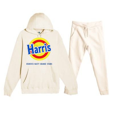 Vote Kamala Removes Nasty Orange Stains Premium Hooded Sweatsuit Set