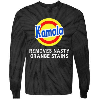 Vote Kamala Removes Nasty Orange Stains Detergent Tie-Dye Long Sleeve Shirt