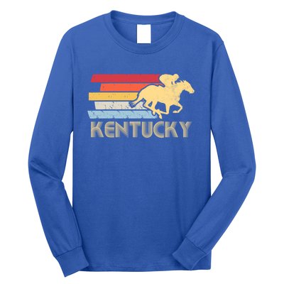 Vintage Kentucky Retro Horse Racing Derby Gift Long Sleeve Shirt