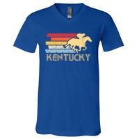 Vintage Kentucky Retro Horse Racing Derby Gift V-Neck T-Shirt