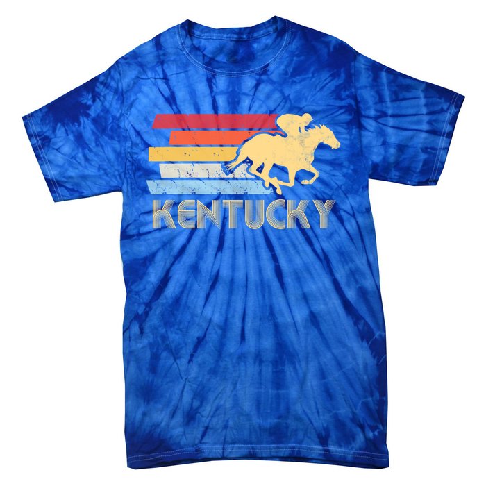 Vintage Kentucky Retro Horse Racing Derby Gift Tie-Dye T-Shirt