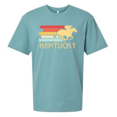 Vintage Kentucky Retro Horse Racing Derby Gift Sueded Cloud Jersey T-Shirt