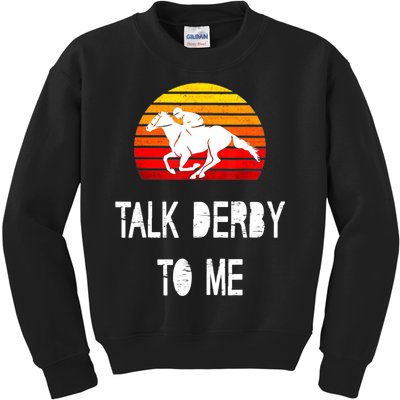 Vintage Kentucky Retro Horse Racing Derby Day Kids Sweatshirt