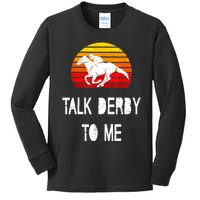 Vintage Kentucky Retro Horse Racing Derby Day Kids Long Sleeve Shirt