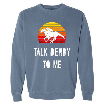 Vintage Kentucky Retro Horse Racing Derby Day Garment-Dyed Sweatshirt