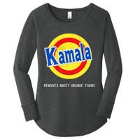 Vote Kamala Removes Nasty Orange Stains Funny Women's Perfect Tri Tunic Long Sleeve Shirt