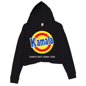 Vote Kamala Removes Nasty Orange Stains Funny Crop Fleece Hoodie