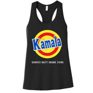 Vote Kamala Removes Nasty Orange Stains Funny Women's Racerback Tank