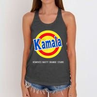 Vote Kamala Removes Nasty Orange Stains Funny Women's Knotted Racerback Tank