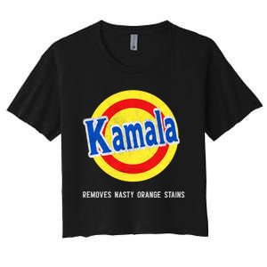 Vote Kamala Removes Nasty Orange Stains Funny Women's Crop Top Tee