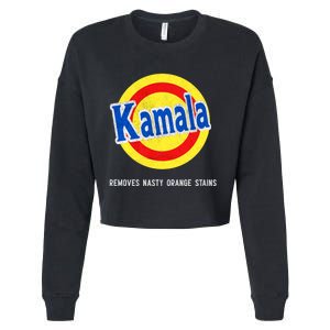 Vote Kamala Removes Nasty Orange Stains Funny Cropped Pullover Crew