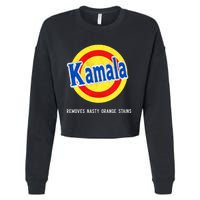 Vote Kamala Removes Nasty Orange Stains Funny Cropped Pullover Crew