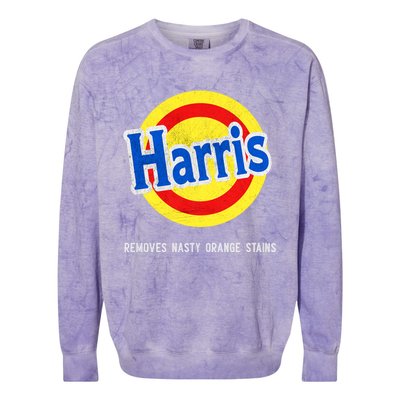 Vote Kamala Removes Nasty Orange Stains Funny Colorblast Crewneck Sweatshirt