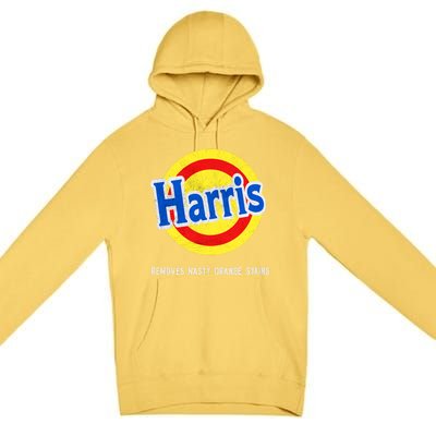 Vote Kamala Removes Nasty Orange Stains Funny Premium Pullover Hoodie