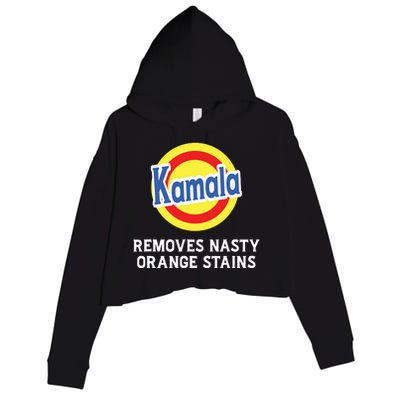 Vote Kamala Removes Nasty Orange Stains Detergent Funny Crop Fleece Hoodie