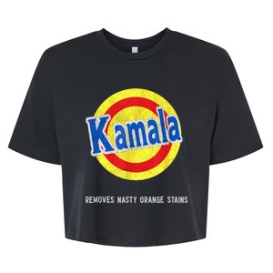 Vote Kamala Removes Nasty Orange Stains Funny Bella+Canvas Jersey Crop Tee