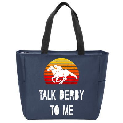 Vintage Kentucky Retro Horse Racing Derby Day Zip Tote Bag