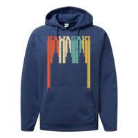 Vintage Kawasaki Skyline Silhouette Performance Fleece Hoodie