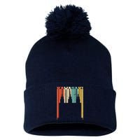 Vintage Kawasaki Skyline Silhouette Pom Pom 12in Knit Beanie