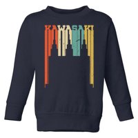 Vintage Kawasaki Skyline Silhouette Toddler Sweatshirt