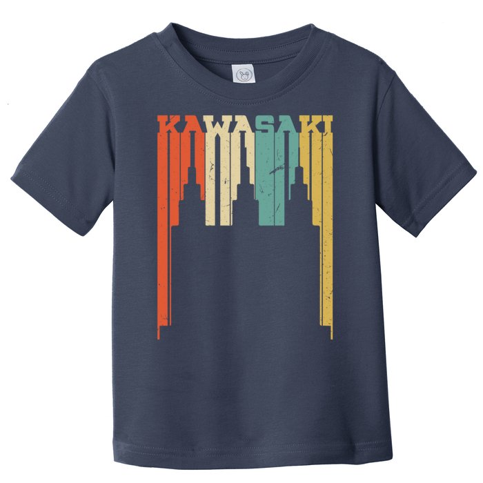 Vintage Kawasaki Skyline Silhouette Toddler T-Shirt