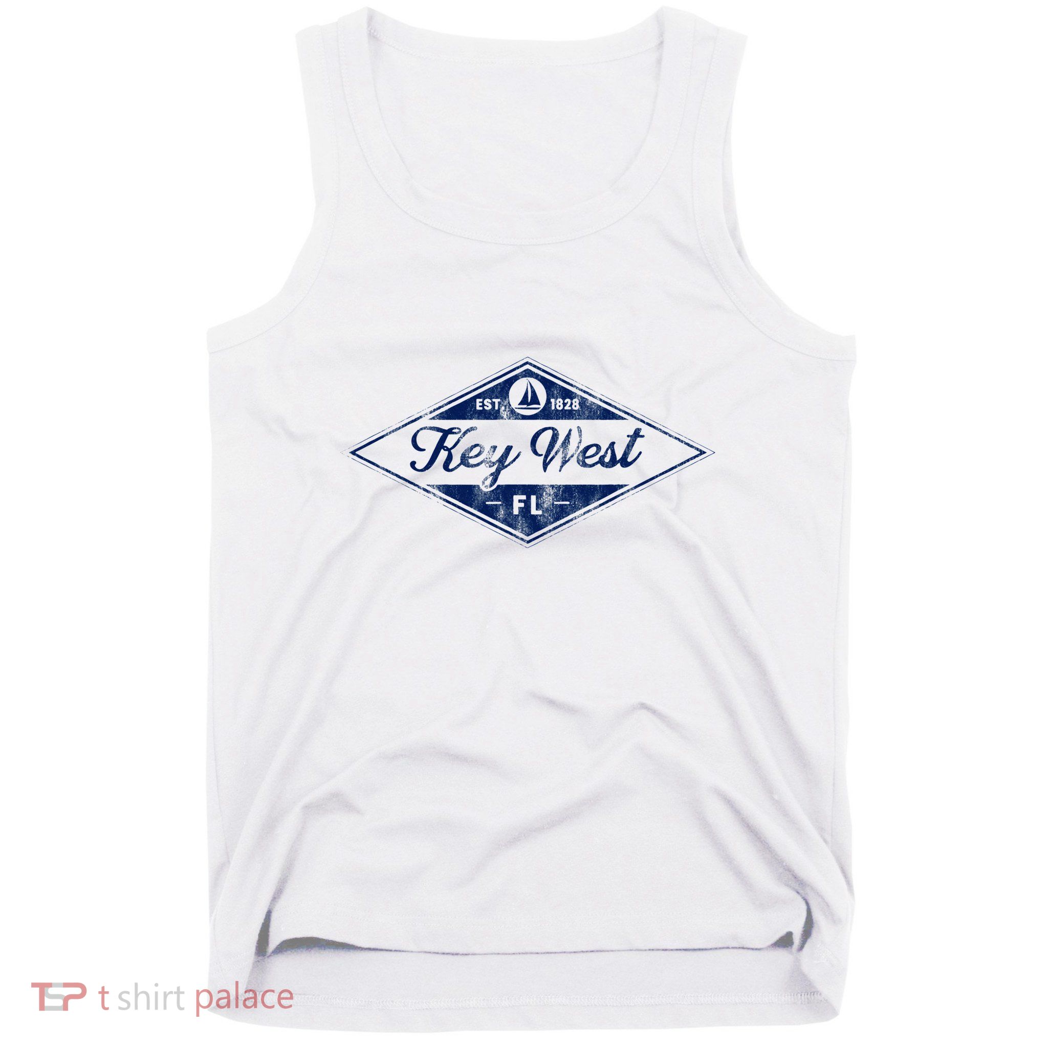 Vintage Key West Florida Keys Established 1828 Beach Boating Tank Top