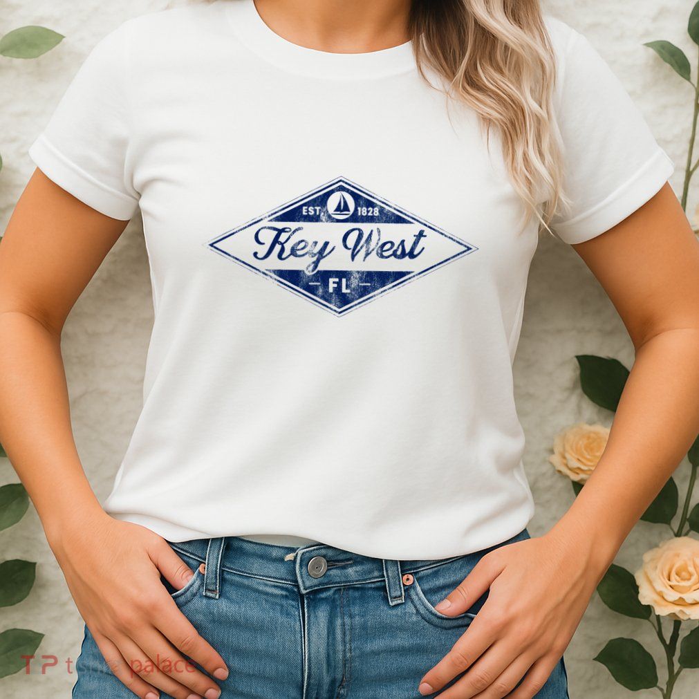 Vintage Key West Florida Keys Established 1828 Beach Boating Womens T-Shirt
