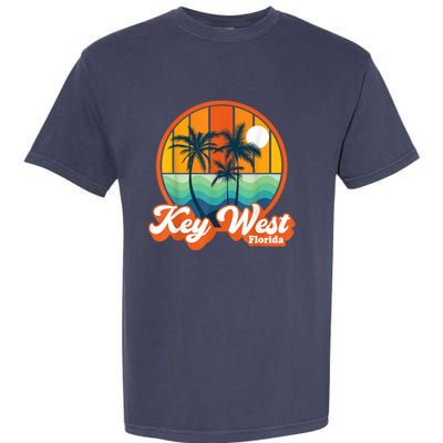 Vintage Key West Florida Keys Retro 70s Beach Vacation Garment-Dyed Heavyweight T-Shirt