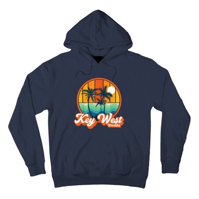 Vintage Key West Florida Keys Retro 70s Beach Vacation Hoodie