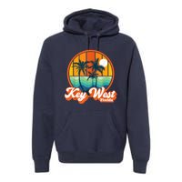 Vintage Key West Florida Keys Retro 70s Beach Vacation Premium Hoodie