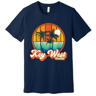 Vintage Key West Florida Keys Retro 70s Beach Vacation Premium T-Shirt